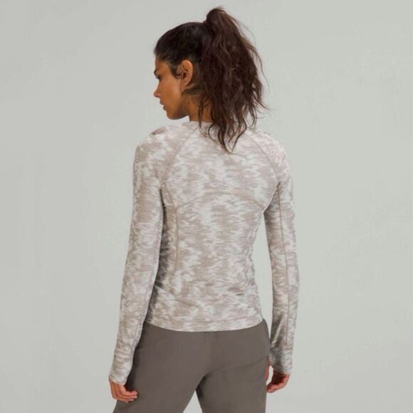 Lululemon ”It’s Rulu” Run long sleeve sweatshirt data rush Jaguar white opal 150 - Picture 3 of 9